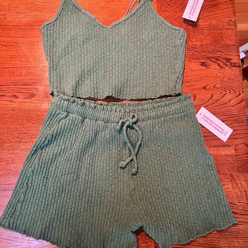 NWT Lisa Says Gah Harper Knit Tank Short Set